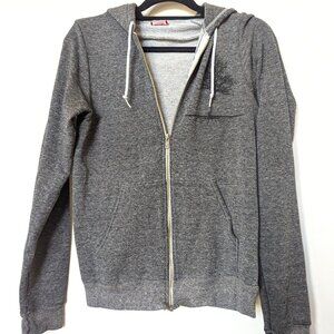 Vintage Moosejaw Gray Marl Zip-up Women's Hoodie, S